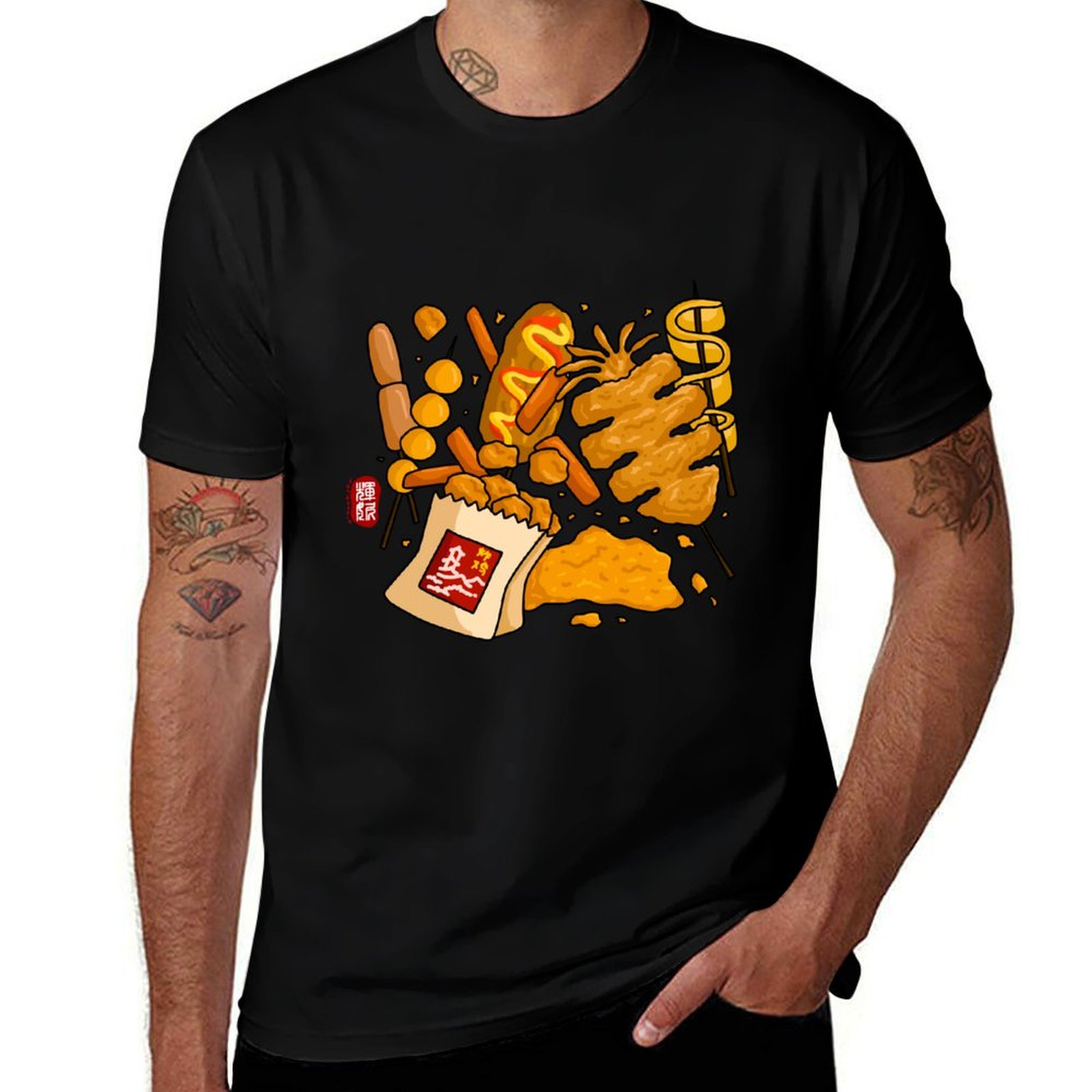 Camiseta de Manga Curta de Sec - Quick Food Snacks avaliação e preço