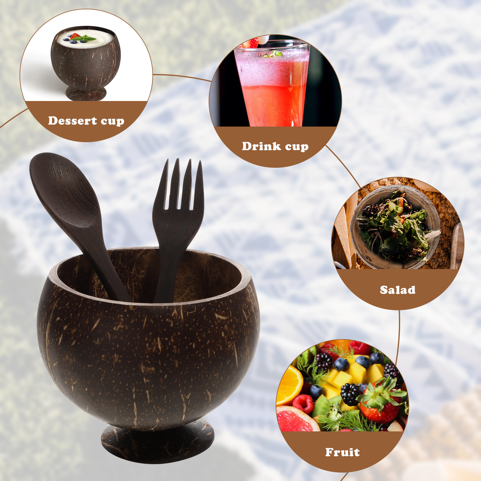 1 conjunto de tigelas de casca - Food Snacks Healthy avaliação e preço