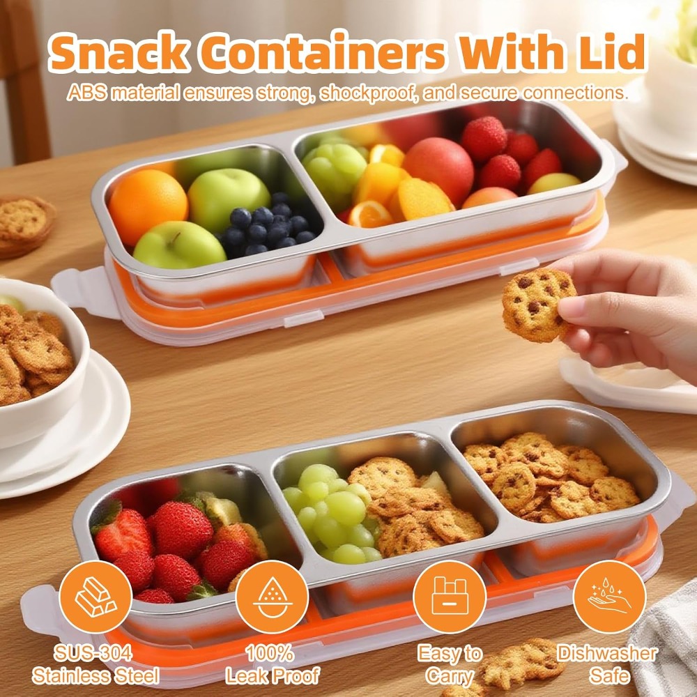 Recipientes de Aço Inoxidável  - Food Snacks For Hiking avaliação e preço