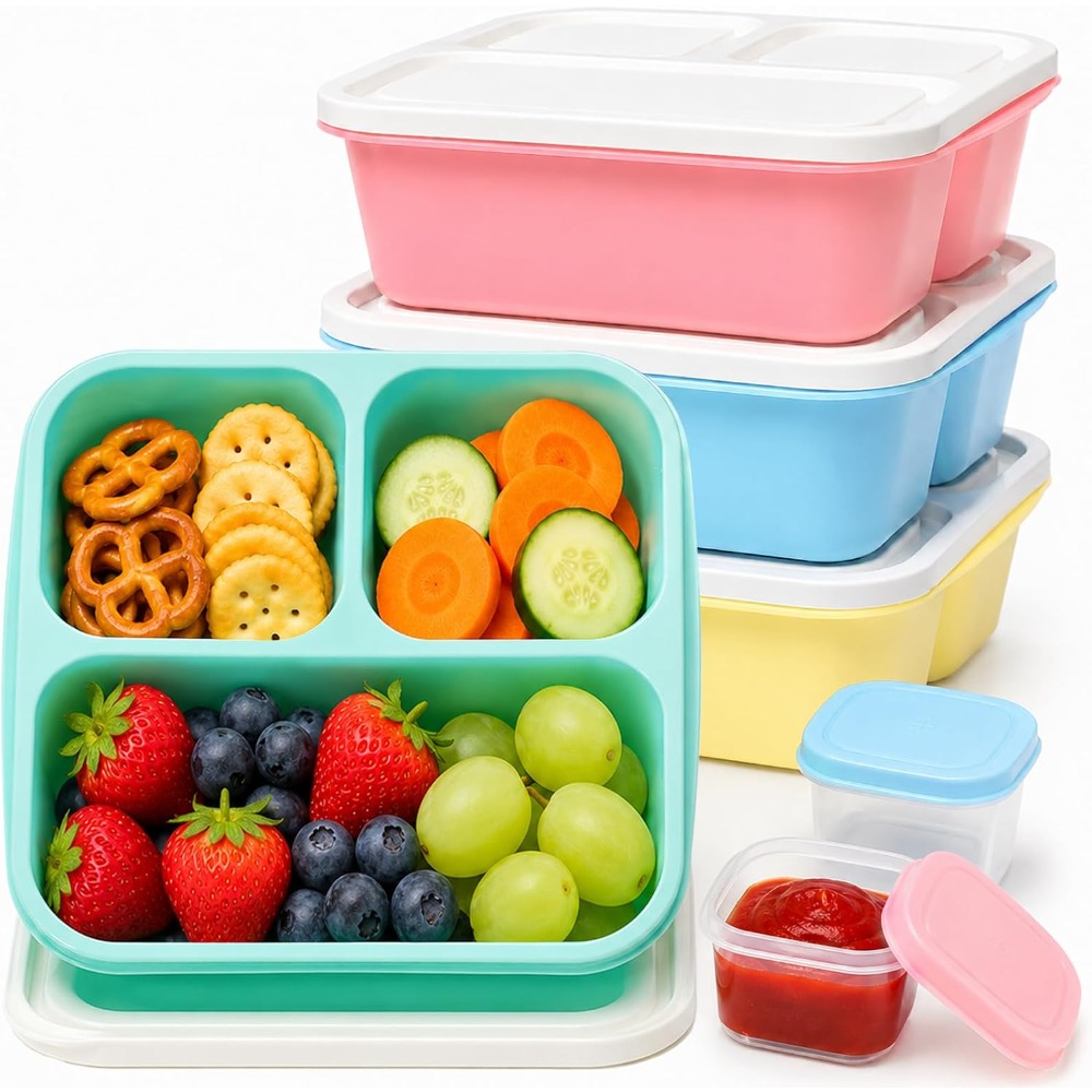 Caixa Bento com 3 Compartiment - Food Snacks Healthy avaliação e preço