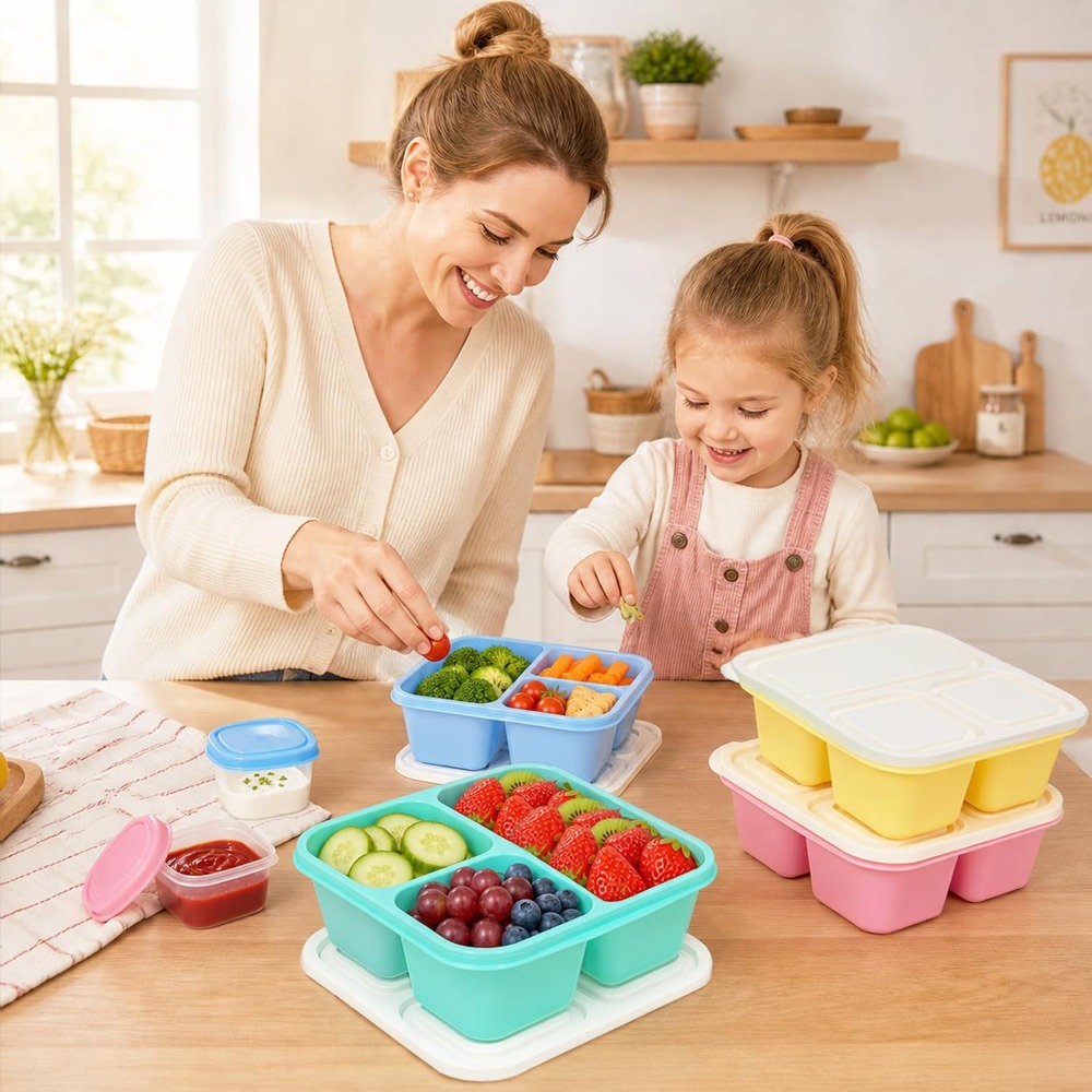 Caixa Bento com 3 Compartiment - Food Snacks Healthy avaliação e preço